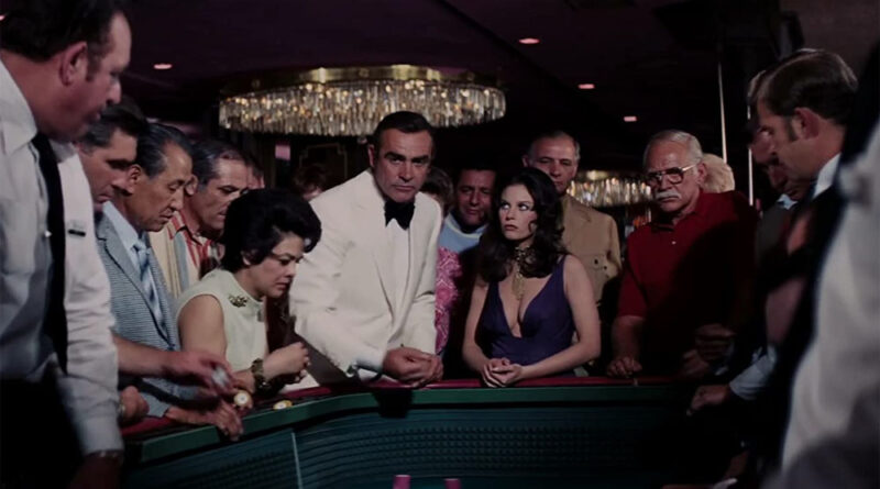 Casino roulette table with people in formal attire gathered around, representing the unpredictable nature of AI job screening